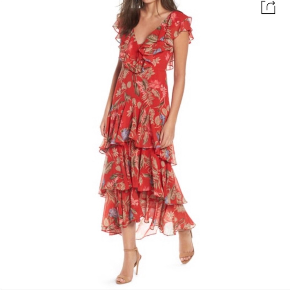 WAYF Where Are You From NWT Red Maxi Dress Size Medium-perfect fr Day at Races!